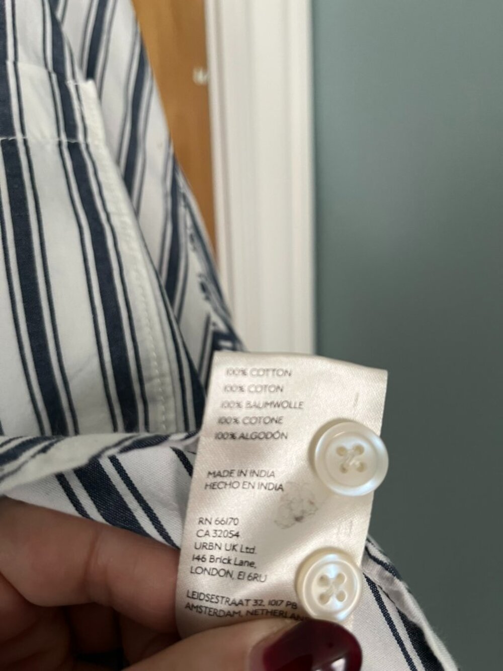 Anthropologie | Maeve Bennet Oversized Buttondown Shirt | Large, 100% Cotton - Picture 6 of 6